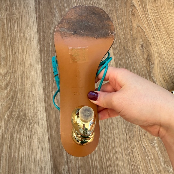 Cult Gaia Soleil Strappy Leather Sandals - Picture 9 of 11